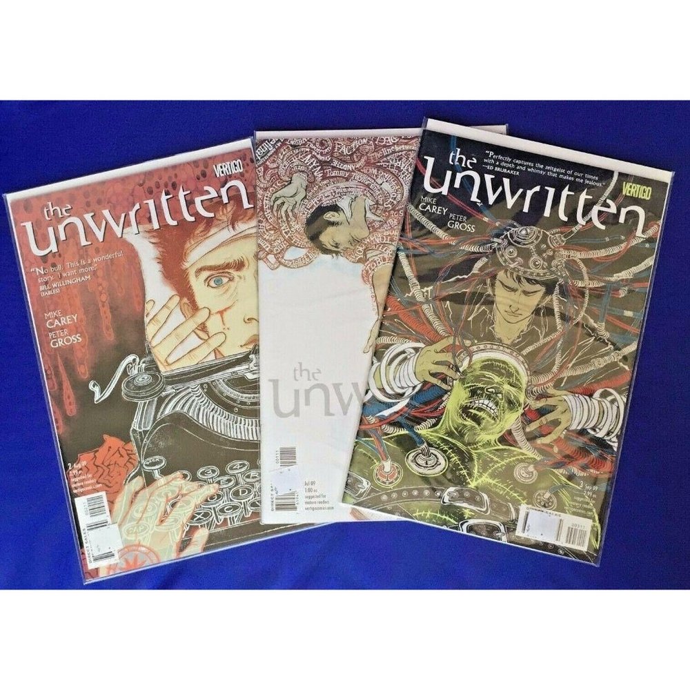 The Unwritten Numbers 1 2 3 Vertigo‎ Mike Carey Peter Gross 2009 Back Issues